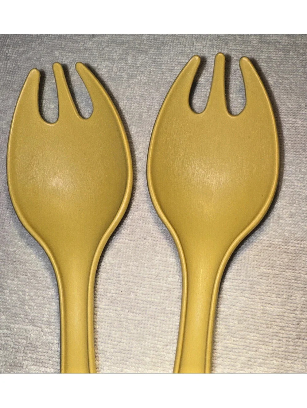 Vintage Tupperware Salad Serving Set of 2 Harvest Gold
